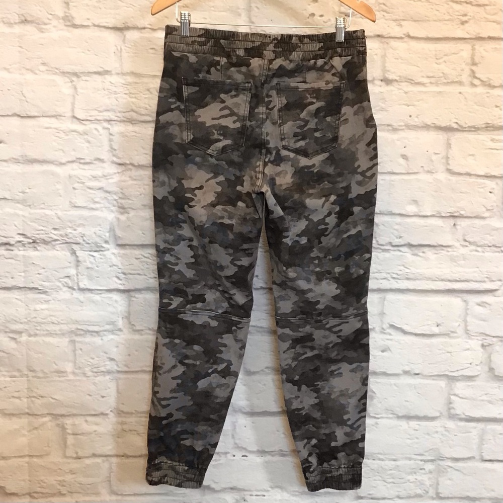 SPANX Lg Stretch Twill Cargo Camo Jogger Gray Black Women’s Active Pants 20319R - Picture 8 of 16